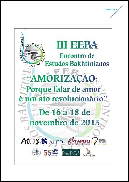 Capa_EEBA III EEBa - Encontro de Estudos Bakhtinianos. Amorização: porque falar de amor é um ato revolucionário