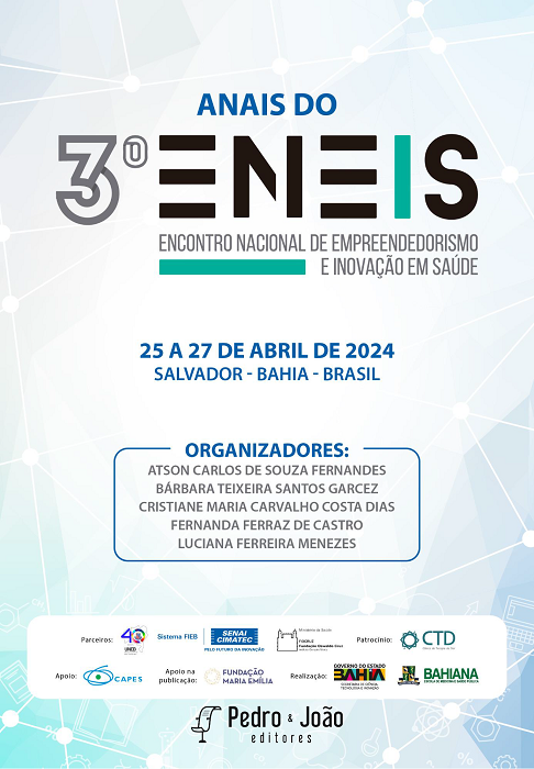 Capa_LucianaFerreira 3º Anais do ENEIS - Encontro Nacional de Empreendedorismo e Inovação em Saúde